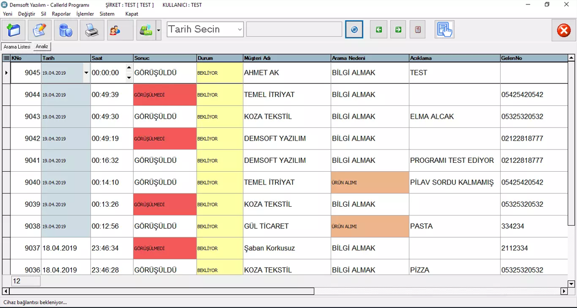 Prolab Laboratuvar Yönetim Sistemi Ekran Görüntüsü